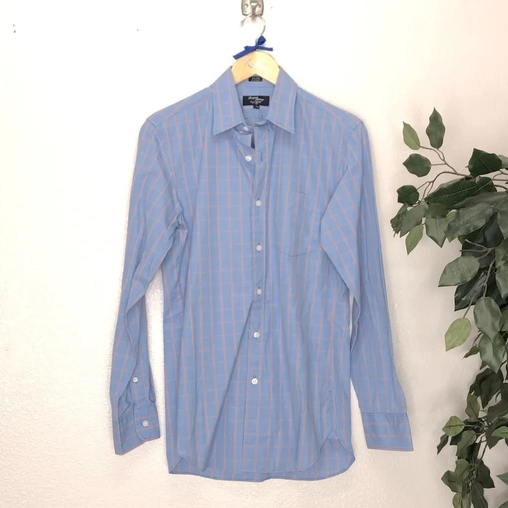 Mens J Crew Checkered Button Down Shirt